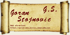 Goran Stojnović vizit kartica